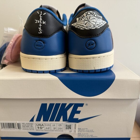 Size 11 Jordan 1 Retro x Fragment Design x Travis Scott Low PreOwned No Box